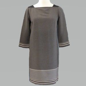 Ann Taylor 2P Black/Ivory Dot Sheath Dress